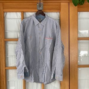 32 Bar Blues blue stripe shirt